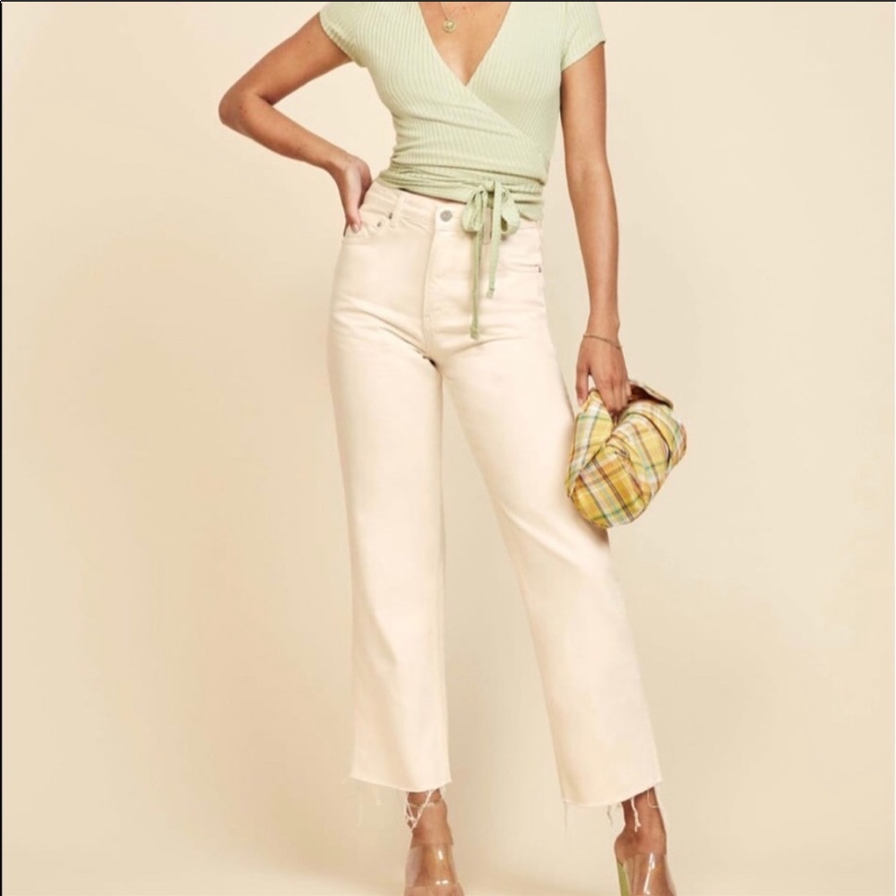 Reformation Vintage High Straight Crop Jeans 25
